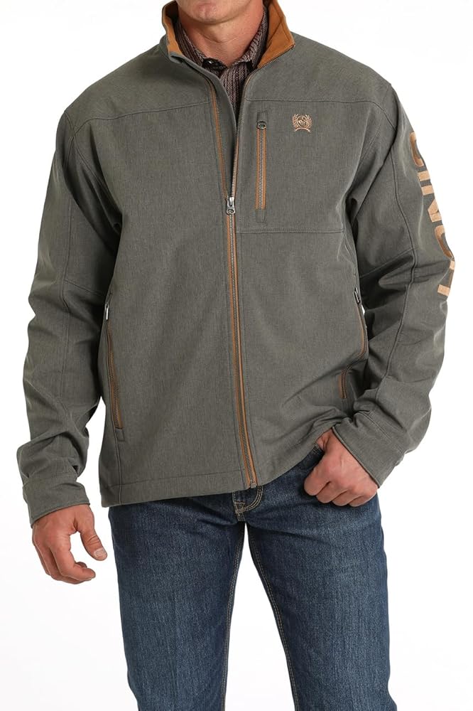 Cinch Men's Solid Logo Bonded Softshell Jacket Big